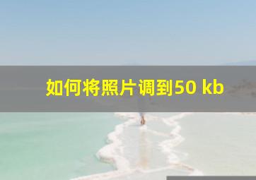 如何将照片调到50 kb